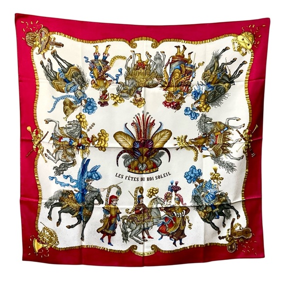 Hermes Carré 90cm LES FETES DU ROI SOLEIL Silk Scarf NWT W/Box Sun King - Picture 1 of 16